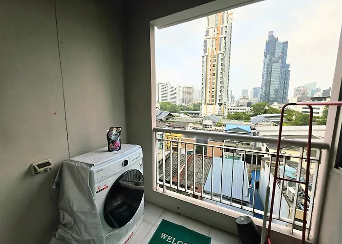 アパート Super Spacious View Close To King Power Mahanakhon Pixel Building Silom Road Patpong Night Market 2 Minutes To Bts Rail Transit Bourgeois Lifestyle Neighborhood